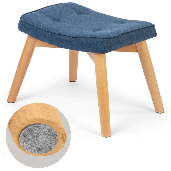 Sofotel Lábzsámoly Norse fotelhez, szövet, 52x38x36,5cm - Kék