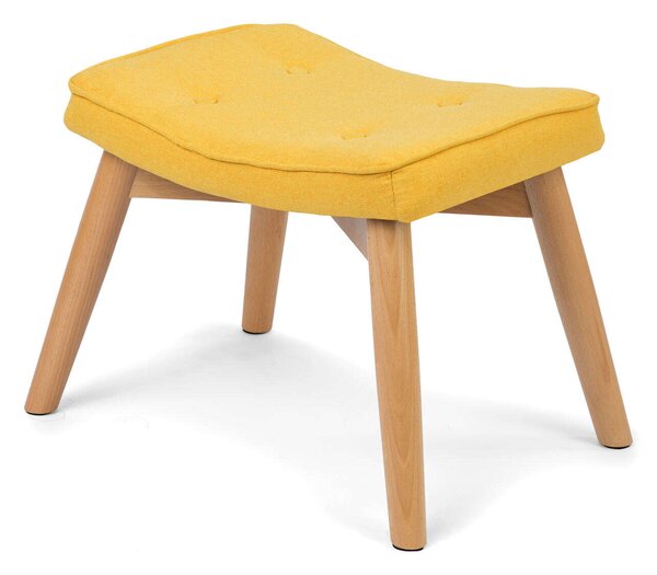 Sofotel Lábzsámoly Norse fotelhez, szövet, 52x38x36,5cm - Sárga