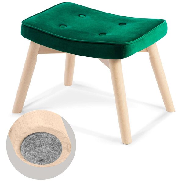 Sofotel Lábzsámoly Norse fotelhez, szövet, 52x38x36,5cm - Sötétzöld