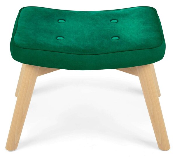 Sofotel Lábzsámoly Norse fotelhez, szövet, 52x38x36,5cm - Sötétzöld