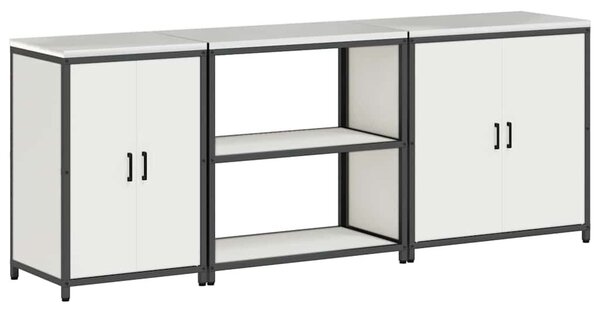 Konyhai Tároló Készlet polcokkal 3 pcs Fehér 240 x 50 x 92 cm