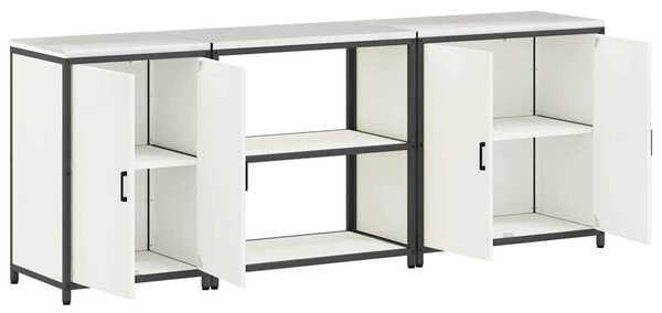 Konyhai Tároló Készlet polcokkal 3 pcs Fehér 240 x 50 x 92 cm