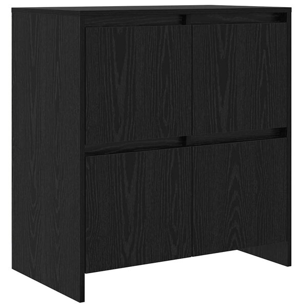 Oldalszekrények 2 pcs Musta tammi 70 x 41 x 75 cm Faanyag