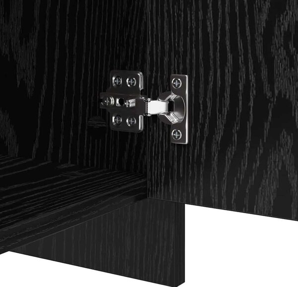 Oldalszekrények 2 pcs Musta tammi 70 x 41 x 75 cm Faanyag