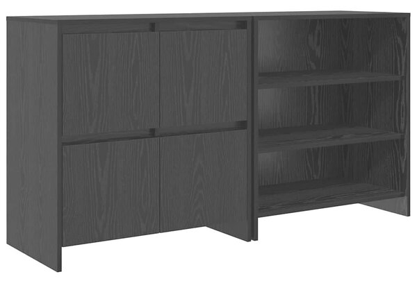 Oldalszekrények 2 pcs Musta tammi 70 x 41 x 75 cm Faanyag