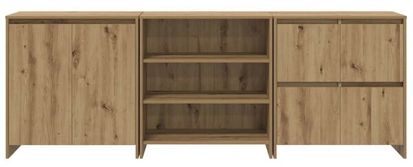 Oldalszekrények 3 pcs kézműves tölgy 70 x 41 x 75 cm Faanyag
