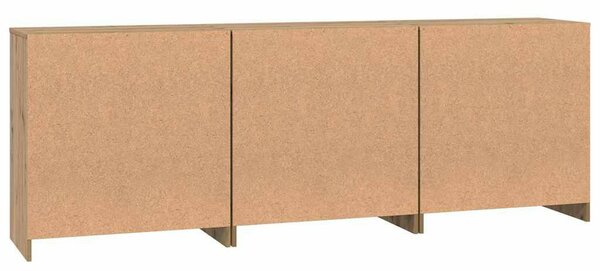 Oldalszekrények 3 pcs kézműves tölgy 70 x 41 x 75 cm Faanyag