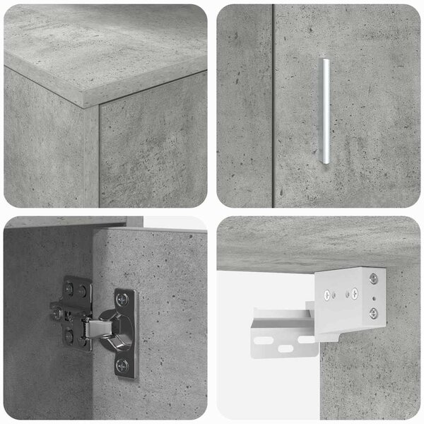 4 részes TV szekrény szett 4 pcs Beton szürke Faanyag