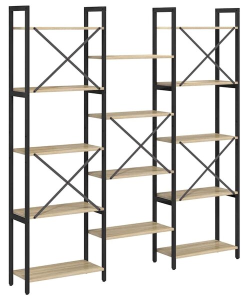 Könyvespolc sonoma tölgy 156 x 25 x 167.5 cm Faanyag