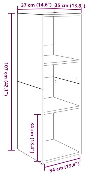 TV szekrény garnitúra 2 pcs Musta tammi 107 x 35 x 37 cm
