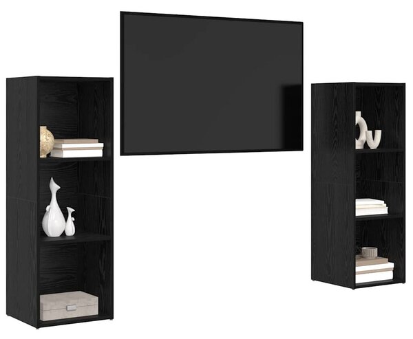 TV szekrény garnitúra 2 pcs Musta tammi 107 x 35 x 37 cm