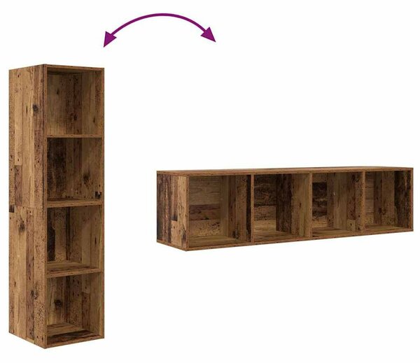 TV szekrény 2 pcs Barna 37 x 37 x 142.5 cm Faanyag