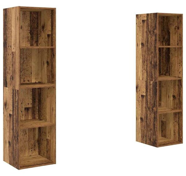 TV szekrény 2 pcs Barna 37 x 37 x 142.5 cm Faanyag