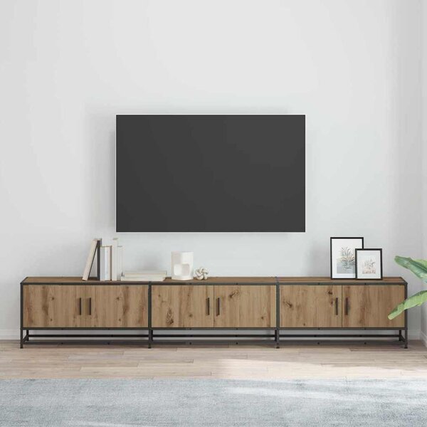 TV szekrény kézműves tölgy 240 x 35 x 41 cm Faanyag
