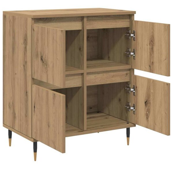 Oldalszekrények 2 pcs kézműves tölgy 120 x 35 x 70 cm Faanyag