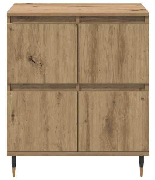 Oldalszekrények 2 pcs kézműves tölgy 120 x 35 x 70 cm Faanyag