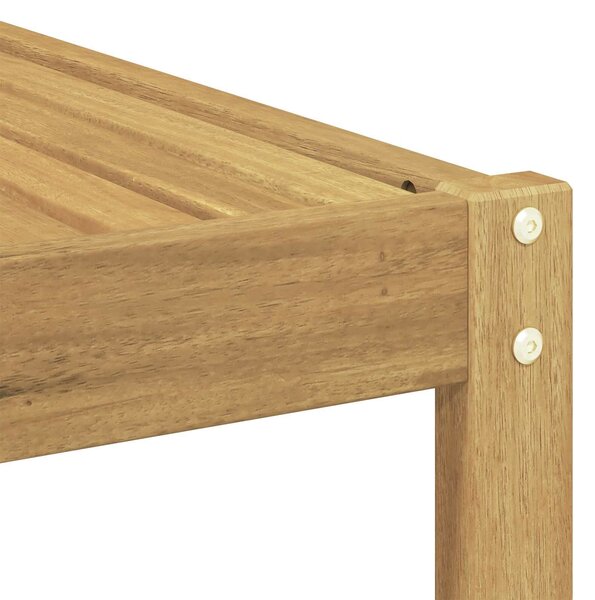 VidaXL Kültéri kanapé szett 9 pcs Fehér 59 x 59 x 37 cm Tömör Akácfa