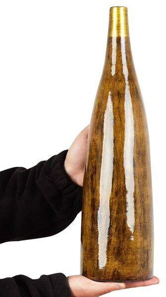 Virágtartó váza BURGOS Kerámia 52 cm Barna