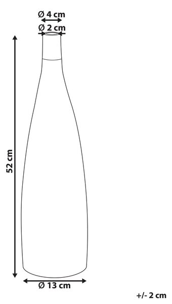 Virágtartó váza BURGOS Kerámia 52 cm Barna