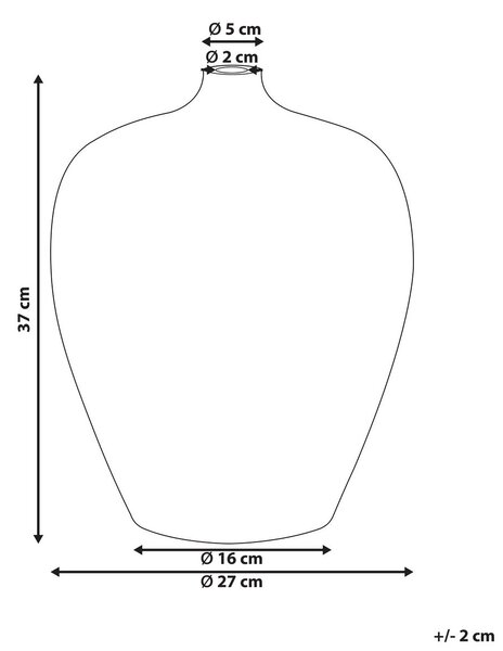 Virágtartó váza TERRASA Kerámia 37 cm Narancssárga