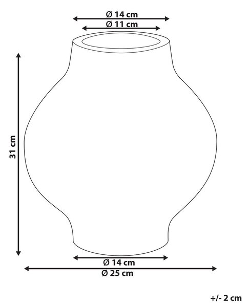 Virágtartó váza MAGAN Kerámia 31 cm Tópszín