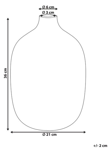Virágtartó váza VIGO Kerámia 36 cm Szürke