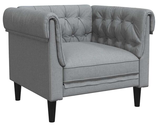 Chesterfield Kanapé Szék Világosszürke 78.5 x 74.5 x 74.5 cm