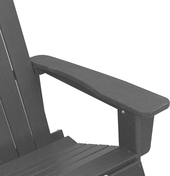 Adirondack hintás székek 2 pcs Fekete HDPE