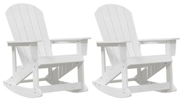Adirondack hintás székek 2 pcs Fehér HDPE