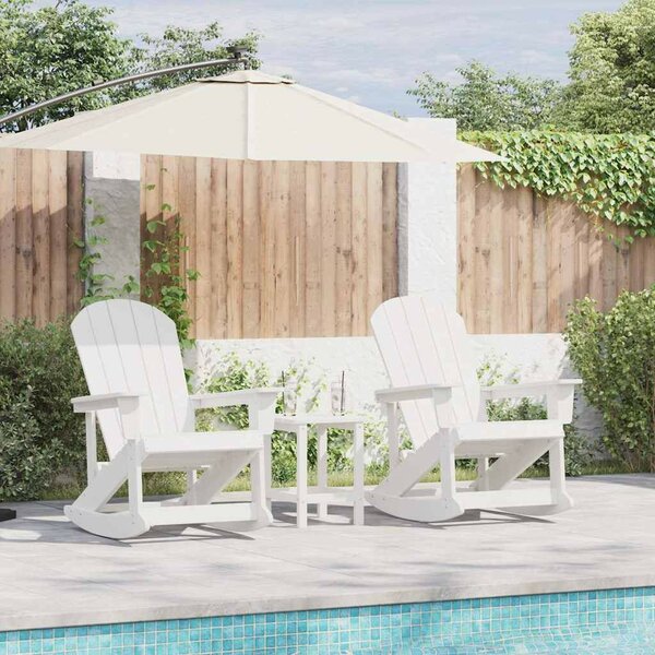 Adirondack hintás székek 2 pcs Fehér HDPE