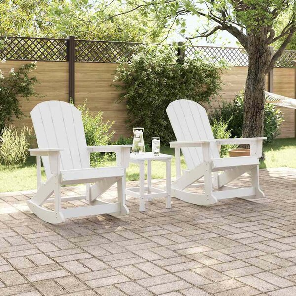 Adirondack hintás székek 2 pcs Fehér HDPE