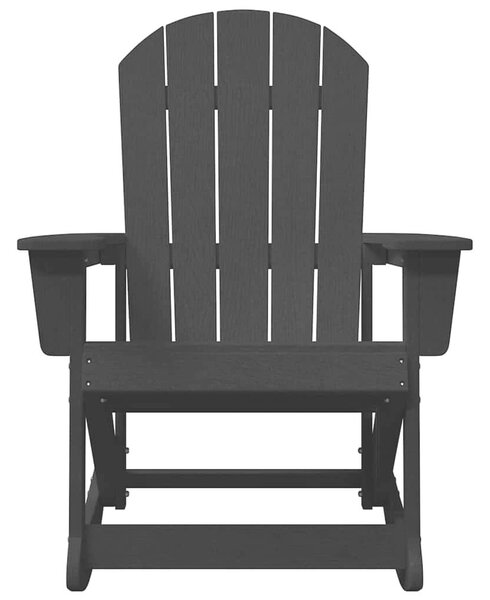 Adirondack hintás székek 2 pcs Fekete HDPE