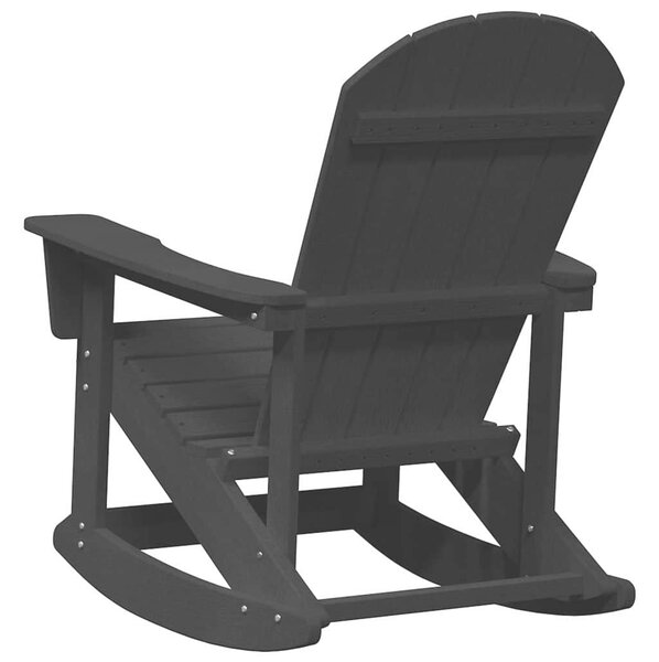 Adirondack hintás székek 2 pcs Fekete HDPE