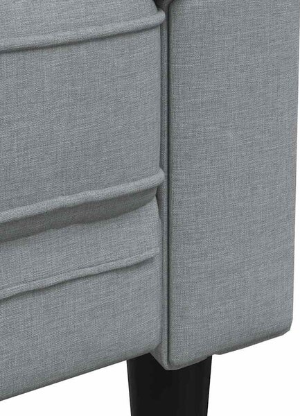 Chesterfield Kanapé Szék Világosszürke 78.5 x 74.5 x 74.5 cm