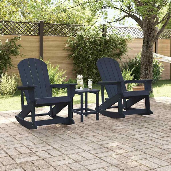 Adirondack hintás székek 2 pcs Tengerészkék HDPE