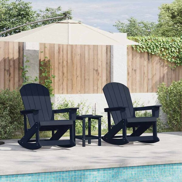 Adirondack hintás székek 2 pcs Tengerészkék HDPE