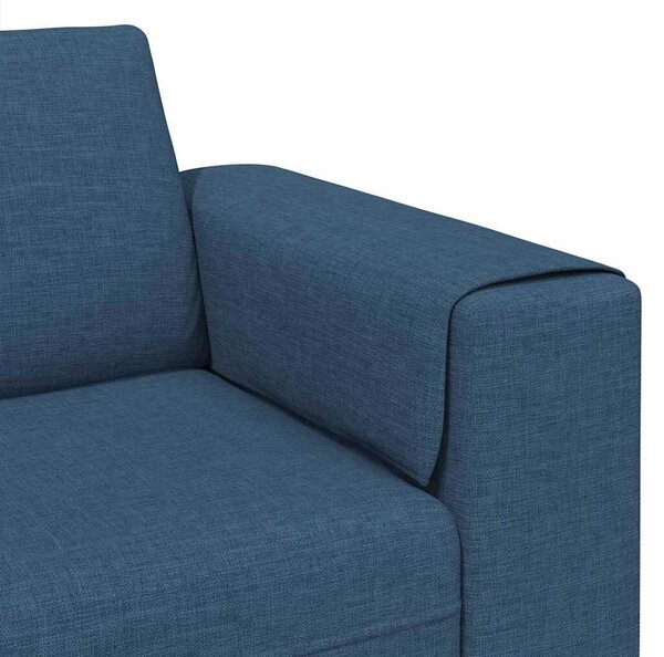 Kanapé Szett 3 pcs Kék szövet