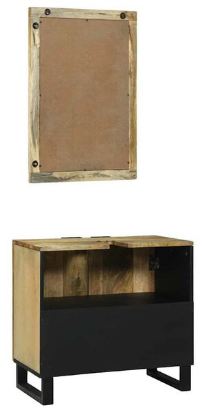 Fürdőszoba bútor szett polcokkal 2 pcs Barna 62 x 33 x 58 cm