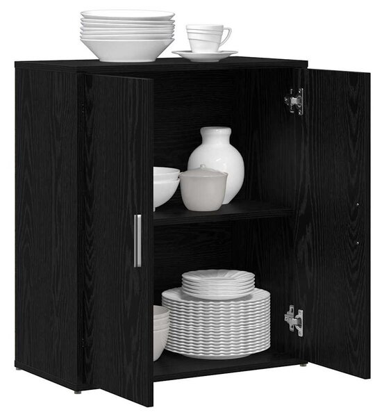 Magasfiú 2 pcs Musta tammi 60 x 31 x 70 cm Faanyag
