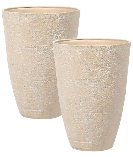 Kétdarabos virágcserép szett CAMIA 51 cm Bézs