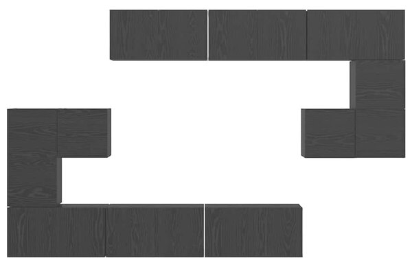 TV szekrény garnitúra 10 pcs Musta tammi 60 x 30 x 30 cm
