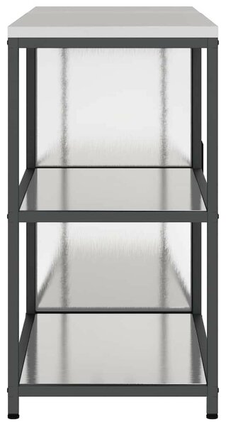 Konyhai Tároló Készlet polcokkal 2 pcs Ezüst 150 x 50 x 92 cm