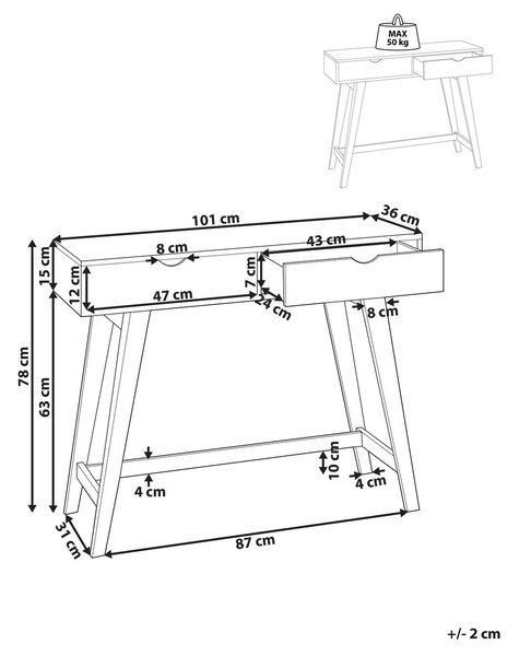 Konzolasztal SULLY Fehér