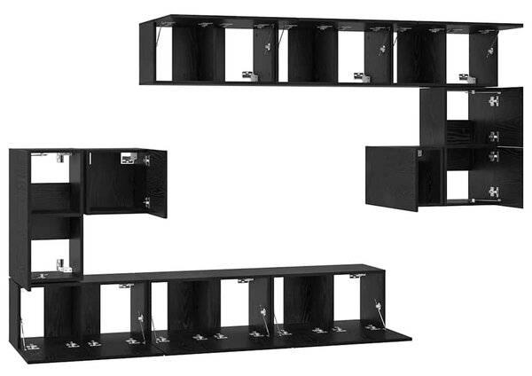 TV szekrény garnitúra 10 pcs Musta tammi 60 x 30 x 30 cm
