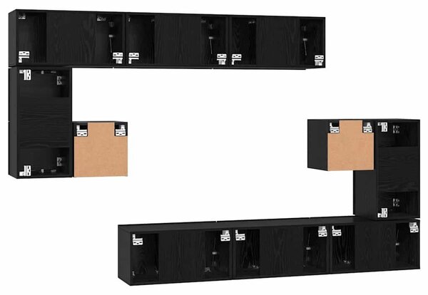TV szekrény garnitúra 10 pcs Musta tammi 60 x 30 x 30 cm