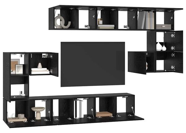 TV szekrény garnitúra 10 pcs Musta tammi 60 x 30 x 30 cm