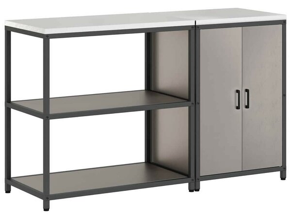 Konyhai Tároló Készlet polcokkal 2 pcs Rozsdás 150 x 50 x 92 cm