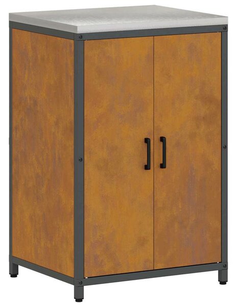 Konyhai Tároló Készlet polcokkal 2 pcs Rozsdás 150 x 50 x 92 cm