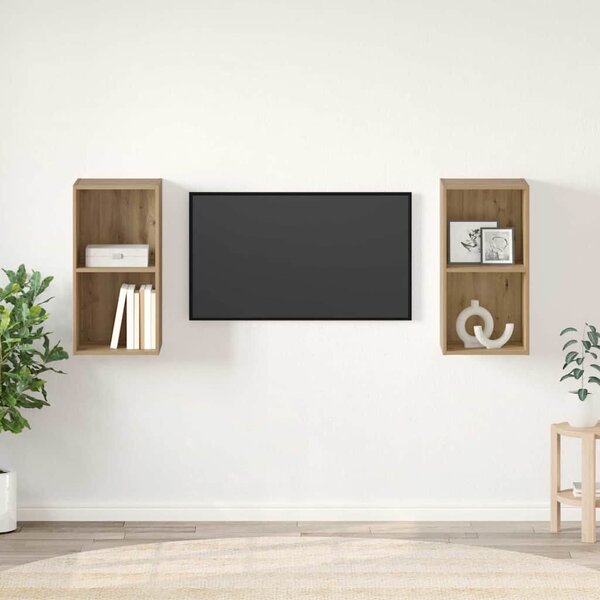TV szekrény garnitúra 2 db Artisan tölgy Szerelt Fa