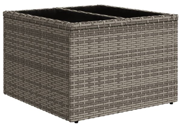 VidaXL 7 db szürke polyrattan kerti kanapégarnitúra párnákkal